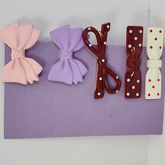 Birthday Card + Set of 5x (five) Hair Clips Bows Burgoyne KJS Industries - Picture 4 of 5